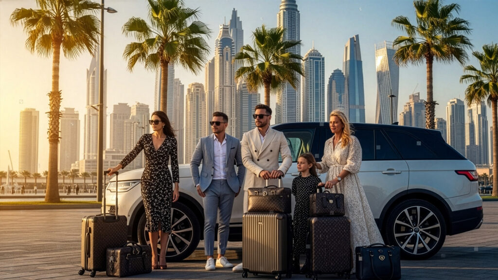 Monthly car hire with driver in Dubai