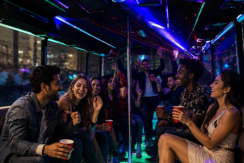 hire party bus in Dubai